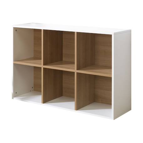 6 cases de rangement effet bois  tom & apolline Ardoise+Blanc 10 - vertbaudet enfant 