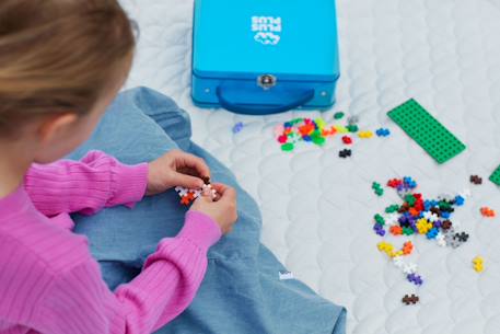 Valisette métal 600 pcs Bleu 2 - vertbaudet enfant 