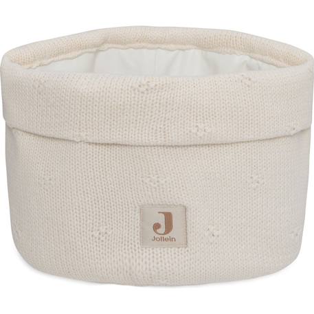 Panier de rangement cosy knit ivory (14 x 18 cm) Ecru 1 - vertbaudet enfant 