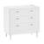 Commode 3 tiroirs en hêtre massif aubane Blanc 3 - vertbaudet enfant 