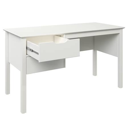 Bureau à deux tiroirs pin massif leopold Blanc 4 - vertbaudet enfant 