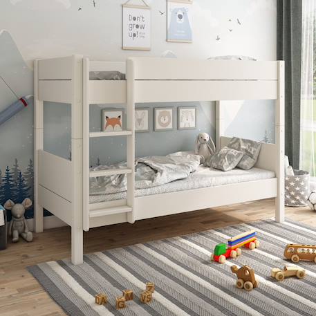 Lit superposé séparable pin massif achille Blanc 1 - vertbaudet enfant 