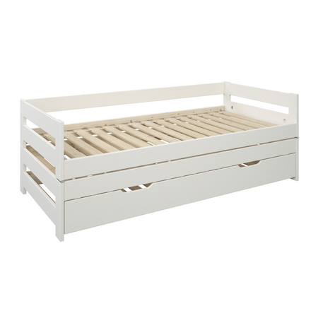 Lit sofa avec lits gigognes pin massif  ninon Blanc 5 - vertbaudet enfant 