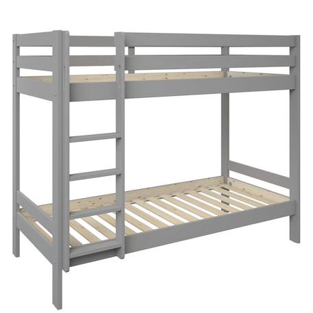 Lit superposé pin massif  basile Blanc+Gris 10 - vertbaudet enfant 