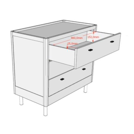 Commode 3 tiroirs en chêne massif  romane Bois naturel 5 - vertbaudet enfant 