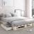 Lit palette avec tête de lit pin massif  siméon Blanc+Bois 2 - vertbaudet enfant 