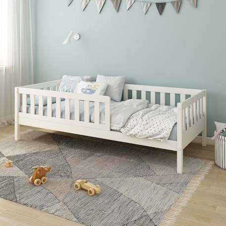 Lit banquette pin massif  charlie Blanc+Bois 1 - vertbaudet enfant 