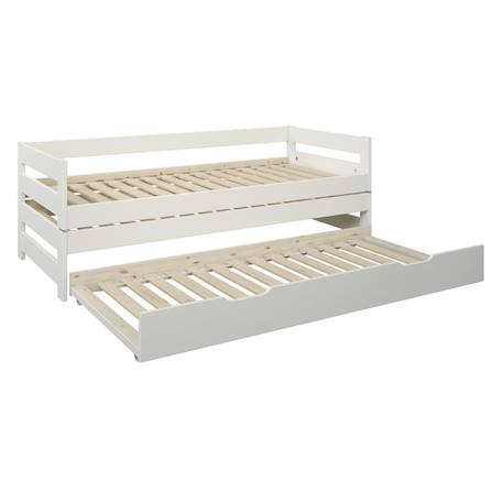 Lit sofa avec lits gigognes pin massif  ninon Blanc 6 - vertbaudet enfant 