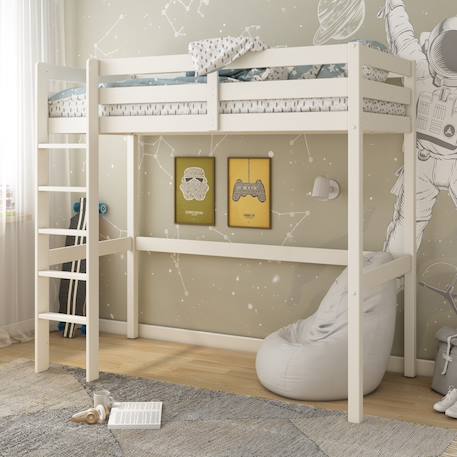 Lit mezzanine pin massif  isidore Blanc 1 - vertbaudet enfant 