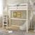 Lit mezzanine pin massif  isidore Blanc 1 - vertbaudet enfant 