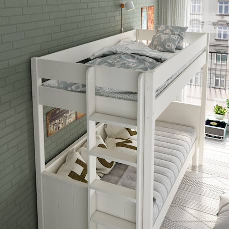 Lit superposé extensible pin massif  alceste Blanc 3 - vertbaudet enfant 