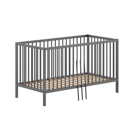 Lit bébé évolutif en hêtre massif  paola Blanc+Bois+Gris 16 - vertbaudet enfant 