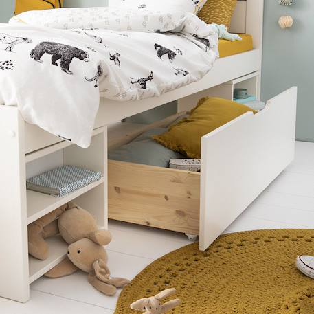 Lit multi-rangements pin massif  arthur Blanc 4 - vertbaudet enfant 