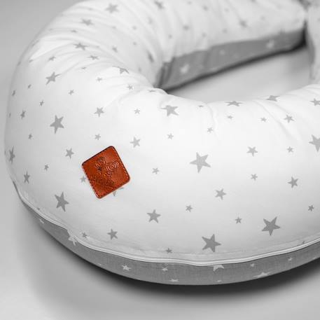 Coussin de maternité et d'allaitement + housse stella Stella, imprimé étoiles blanc, gris 2 - vertbaudet enfant 