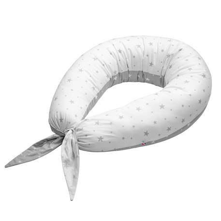 Coussin de maternité et d'allaitement + housse stella Stella, imprimé étoiles blanc, gris 1 - vertbaudet enfant 
