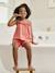Pyjashort fille volant brodé corail 1 - vertbaudet enfant 