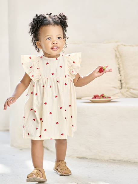 Robe bébé en seersucker carreaux vert+vanille 6 - vertbaudet enfant 