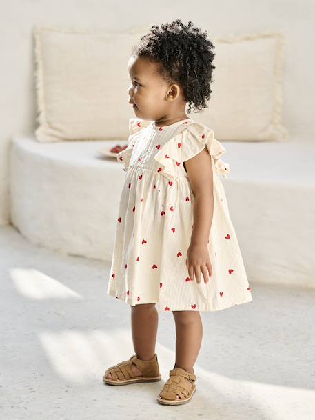 Robe bébé en seersucker carreaux vert+vanille 5 - vertbaudet enfant 