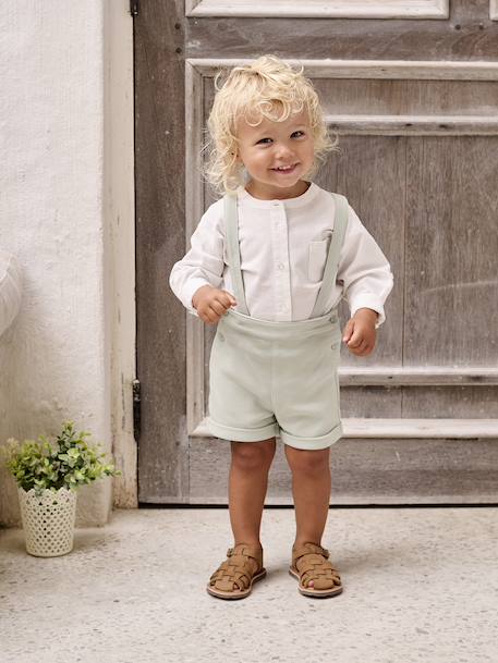Bébé-Ensemble-Ensemble bébé chemise et short cérémonie