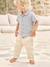 Pantalon bébé taille élastiquée caramel+vanille 5 - vertbaudet enfant 