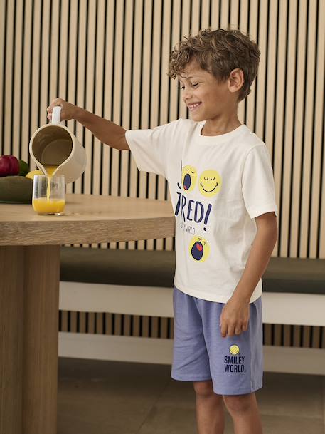 Pyjashort Smiley World so tired bleu chambray 1 - vertbaudet enfant 
