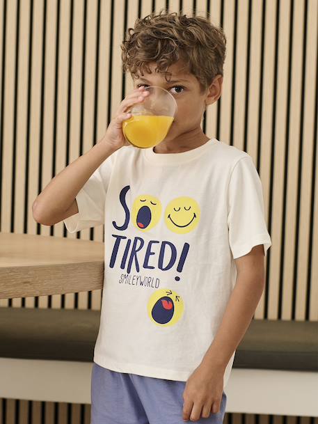 Pyjashort Smiley World so tired bleu chambray 9 - vertbaudet enfant 