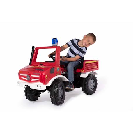 Rollyunimog fire truck avec frein et lumières Rouge 5 - vertbaudet enfant 