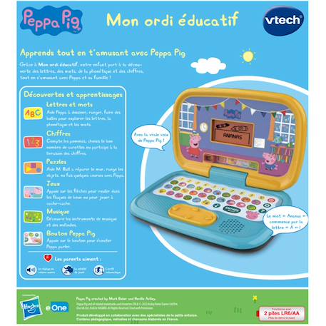 Mon ordinateur éducatif peppa pig MULTICOLORE 3 - vertbaudet enfant 