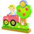 Puzzle magnétique ferme Jaune 1 - vertbaudet enfant 