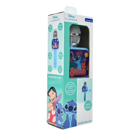 Micro karaoké sans fil stitch avec enceinte bluetooth MULTICOLORE 5 - vertbaudet enfant 