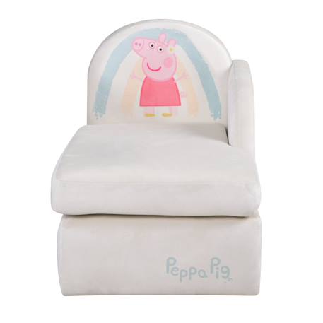 Canapé méridienne pour enfant en velours doux peppa pig Beige - peppa pig 3 - vertbaudet enfant 