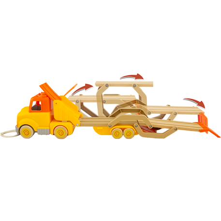 Routoudou - camion porte voitures Jaune 2 - vertbaudet enfant 