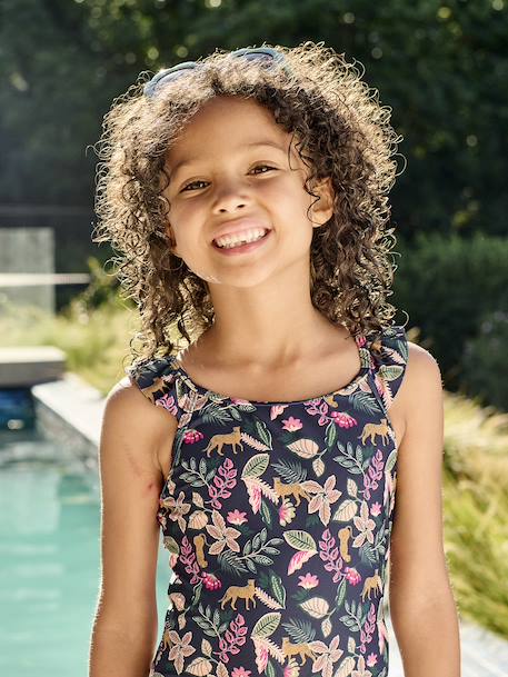Maillot de bain 1 pièce imprimé fille Capsule famille encre 2 - vertbaudet enfant 