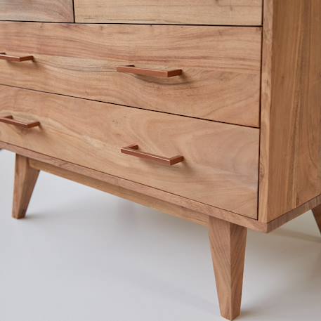 Commode enfant en bois d'acacia 4 tiroirs oslo Naturel 6 - vertbaudet enfant 