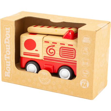 Routoudou - mini camion de pompier Rouge 5 - vertbaudet enfant 