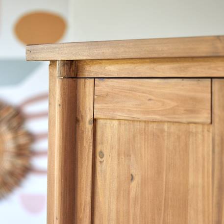 Armoire enfant yuki en bois de pin massif recyclé Naturel 3 - vertbaudet enfant 