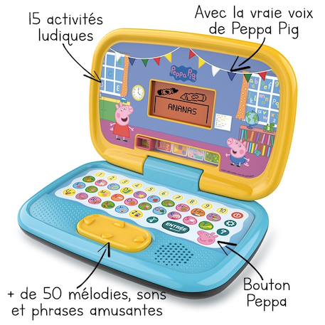 Mon ordinateur éducatif peppa pig MULTICOLORE 2 - vertbaudet enfant 