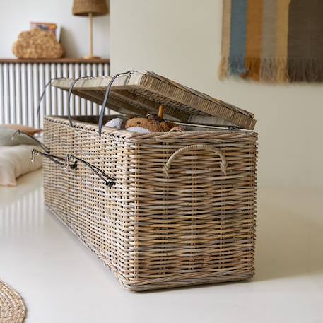 Coffre enfant en fibre naturelle kubu 150 Naturel 5 - vertbaudet enfant 