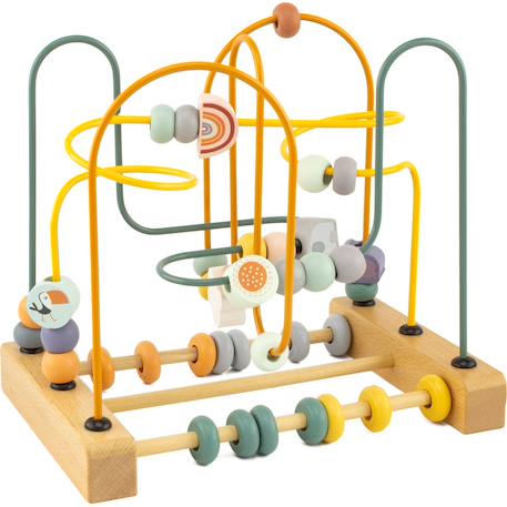 Circuit de perles en bois Jaune 1 - vertbaudet enfant 