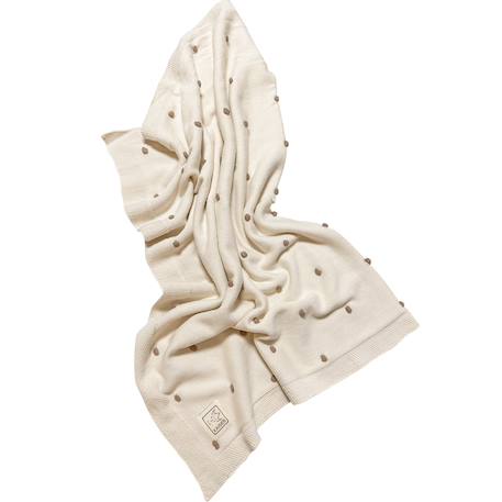 Couverture en tricot et coton bio Crème, marron 5 - vertbaudet enfant 