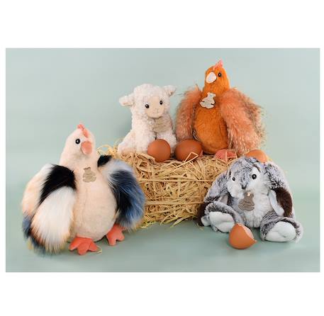 Peluche poule poulette 20 cm Beige 3 - vertbaudet enfant 