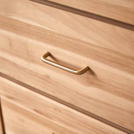Chiffonnier enfant en bois de teck 4 tiroirs kort Naturel 6 - vertbaudet enfant 