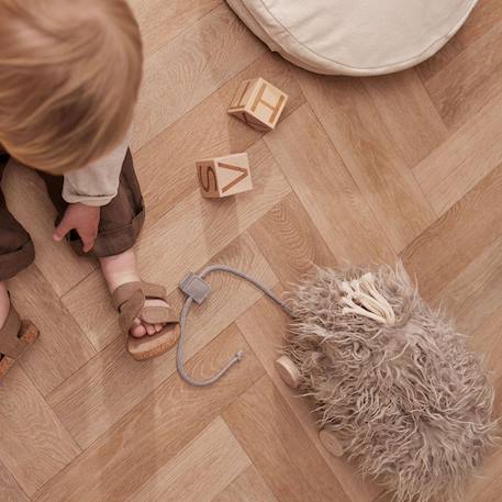 Jouet à tirer en bois mammouth neo Gris, beige 3 - vertbaudet enfant 