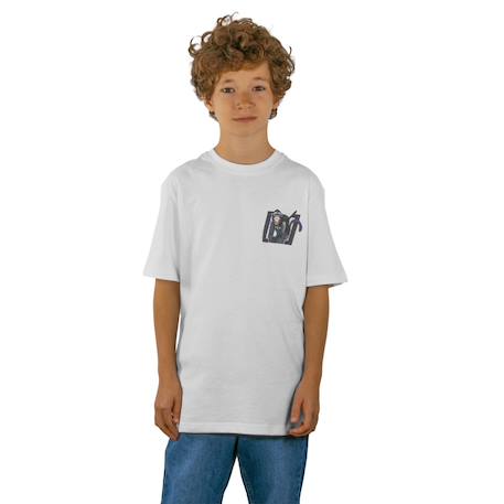 T-shirt  relax fit avec print devant et dos monkey business Blanc/noir/gris 1 - vertbaudet enfant 