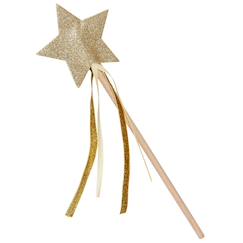 Jouet-Jeux d'imitation-Déguisements-Baguette magique à paillettes rose