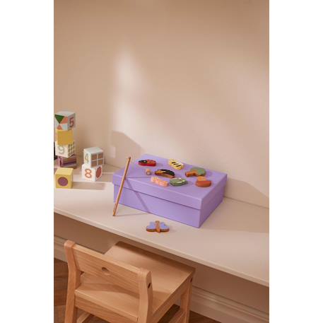 Cubes bois 10 pcs edvin Multicolore 6 - vertbaudet enfant 