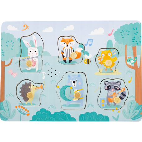 Puzzle sonore les animaux musiciens Vert 2 - vertbaudet enfant 
