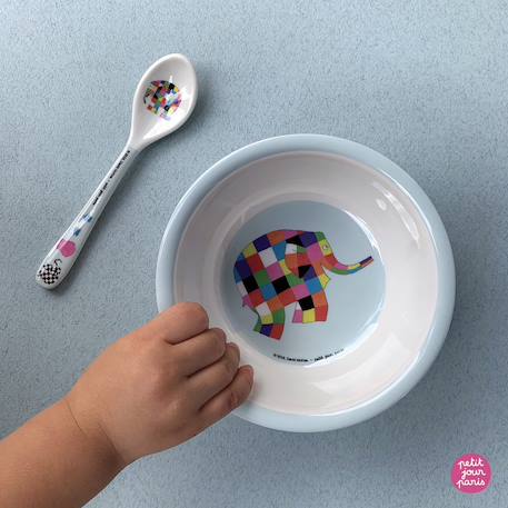 Bol ventouse avec cuillère elmer Blanc 3 - vertbaudet enfant 