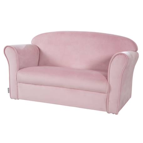 Canapé club en velours doux pour enfant - rembourré en mousse - lil sofa Gris argenté+Rose pastel 7 - vertbaudet enfant 