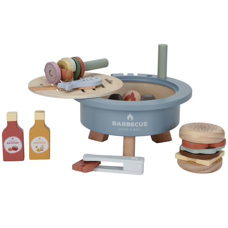 Ensemble de jouets barbecue Bleu, rouge, marron 3 - vertbaudet enfant 